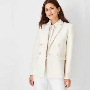 ANN TAYLOR The Wool Blend Boucle Tweed Blazer